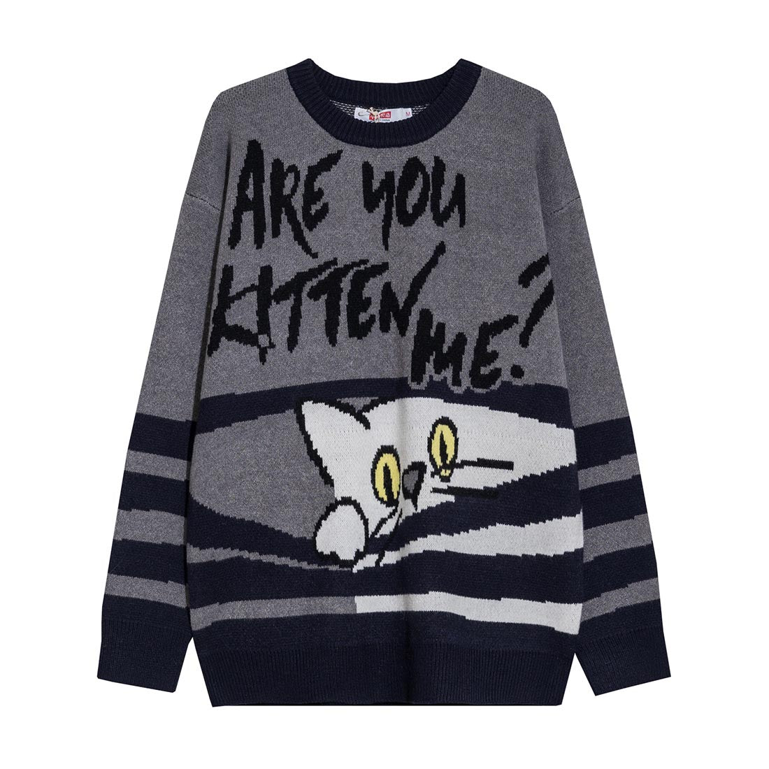 "KITTEN" PRINTED KNITTED SWEATER