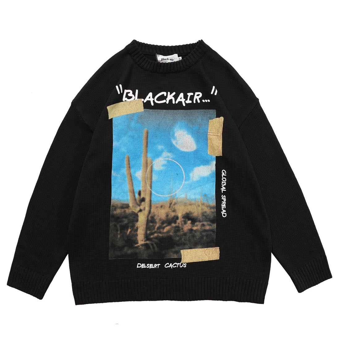 DESERT CACTUS PRINTED KNITTED SWEATER
