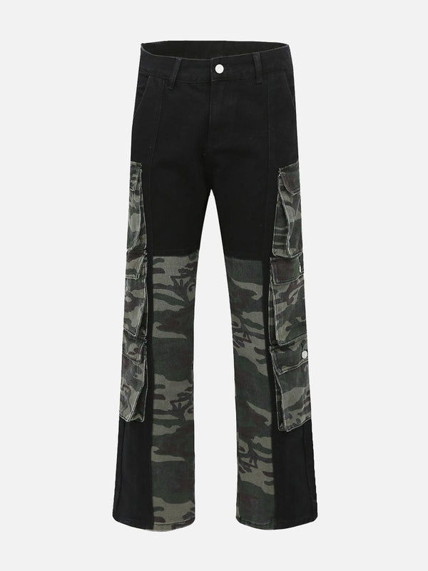 CYDURBAN CAMOUFLAGE PATCHED CARGO JEANS