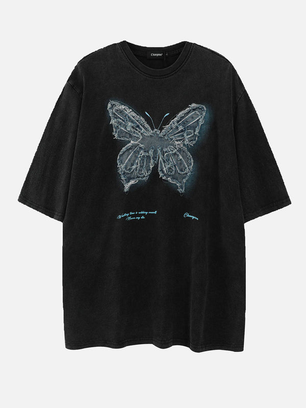 CYDURBAN BUTTERFLY EMBROIDERY TEE