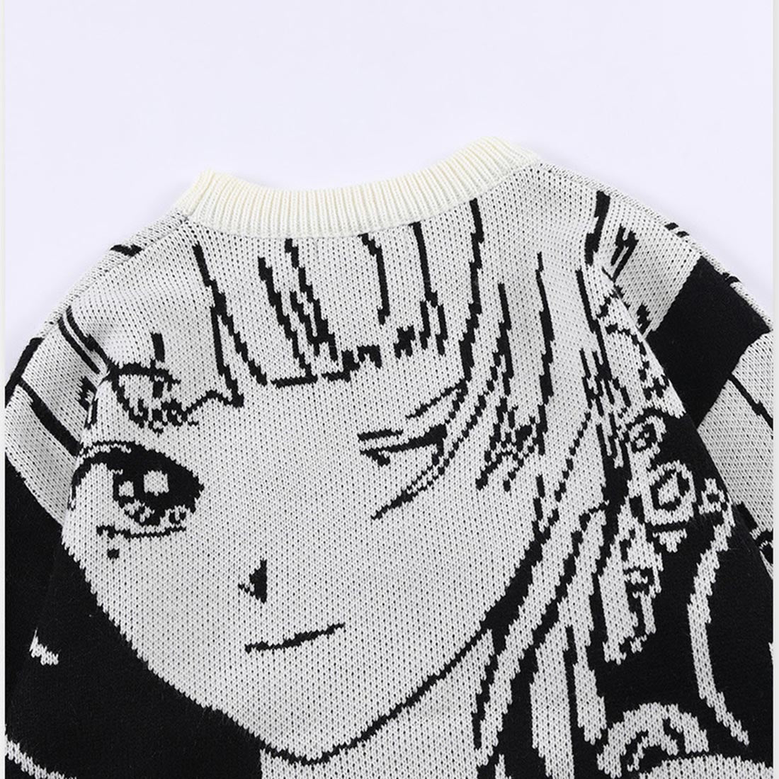 "GOOD THINGS" PRINTED KNITTED SWEATER