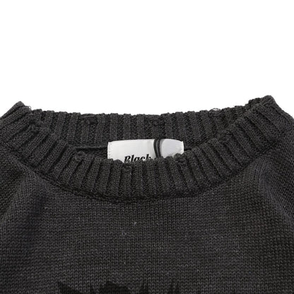 SURPRISED BOY PRINTED KNITTED SWEATER