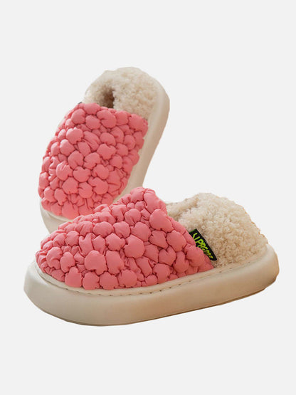 CANDY COLOR PUFFS SLIPPERS