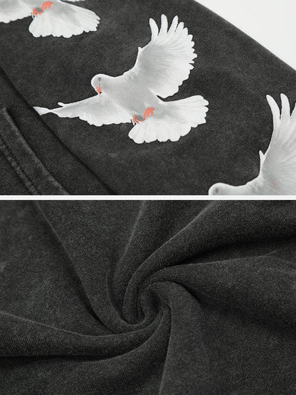 CYDURBAN WASHED DOVE OF PEACE HOODIE